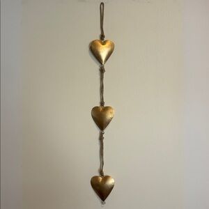 Gold Heart Wall Hanging Decor